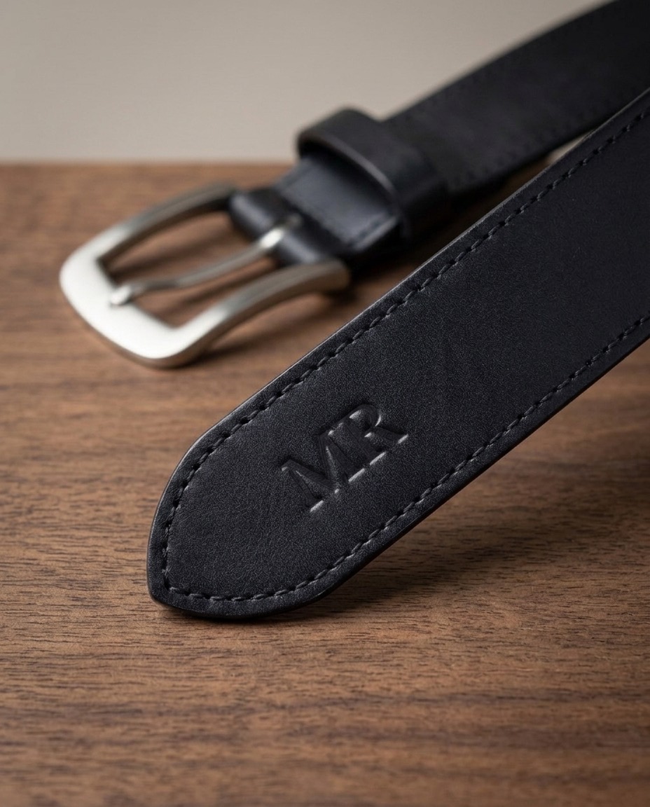 Špice opasku Henry s vyraženým monogramem