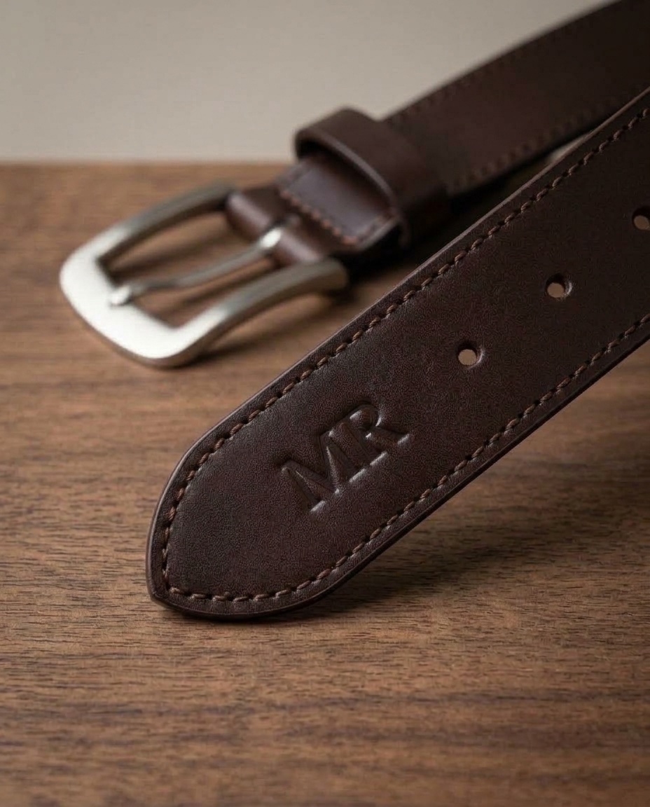 Špice opasku Henry s vyraženým monogramem