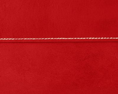 Pouzdro na notebook a tablet — červená kůže, písková nit