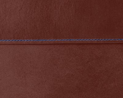 Pouzdro na notebook a tablet — hnědá kůže, modrá nit