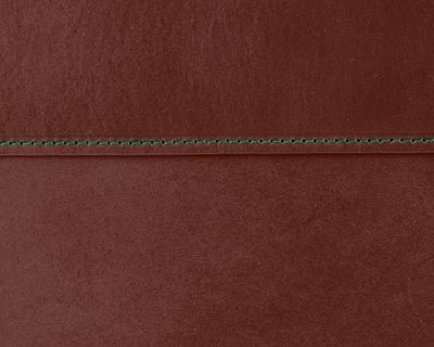 Pouzdro na notebook a tablet — hnědá kůže, zelená nit