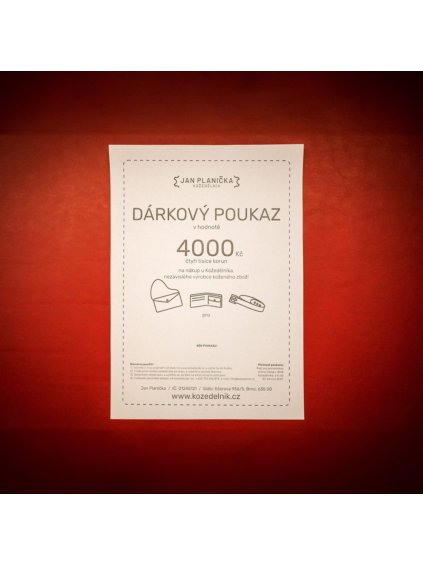 1048 digitalni darkovy poukaz v hodnote 4000 kc