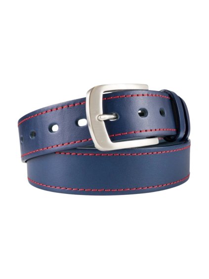 248859 11 walker opasek do jeansu modry prosivany