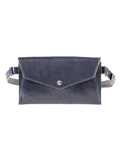 Zafne ledvinka - modrá  Dámská kožená ledvinka