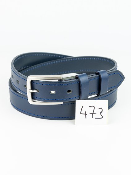 473 Henry opasek - modrý prošívaný modrou, ocelová spona, velikost L (Zachraň kůži = více ks)  Univerzální pánský opasek. 1. jakost. Velikost L (na obvod pasu 105 – 120 cm). Délka opasku vč. spony cca 132 cm. Ilustrační fotky a videa.