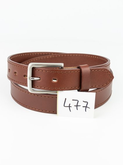 477 Henry opasek - hnědý prošívaný hnědou, ocelová spona, velikost ML (Zachraň kůži = více ks)  Univerzální pánský opasek. 1. jakost. Velikost ML (na obvod pasu 100 – 115 cm). Délka opasku vč. spony cca 127 cm. Ilustrační fotky a videa.