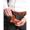 Vittorio peněženka - koňaková k opaskům  Unisex kožená kapesní peněženka