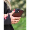 Magsafe Kožený kryt na telefon - hnědý  na více iPhone modelů