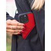 Magsafe Kožený kryt na telefon - červený  na více iPhone modelů