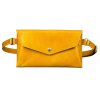 Zafne ledvinka - žlutá  Dámská kožená ledvinka