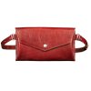 Zafne ledvinka - červená  Dámská kožená ledvinka