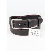 472 Henry opasek - černý prošívaný červenou, ocelová spona, velikost M (Zachraň kůži = více ks)  Univerzální pánský opasek. 1. jakost. Velikost M (na obvod pasu 92 – 107 cm). Délka opasku vč. spony cca 119 cm.