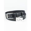 474 Henry opasek - černý prošívaný modrou, ocelová spona, velikost L (Zachraň kůži = více ks)  Univerzální pánský opasek. 1. jakost. Velikost L (na obvod pasu 105 – 120 cm). Délka opasku vč. spony cca 132 cm. Ilustrační fotky a videa,
