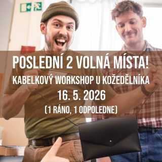 ⏳ Poslední volná místa na Workshopu na příští sobotu!⌛ Slyšte, slyšte: Příští týden v sobotu máme poslední dvě místa na...