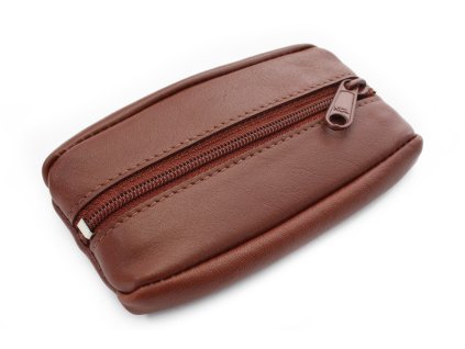 hneda kozena klucenka so zipsovym vreckom 619 2418 41