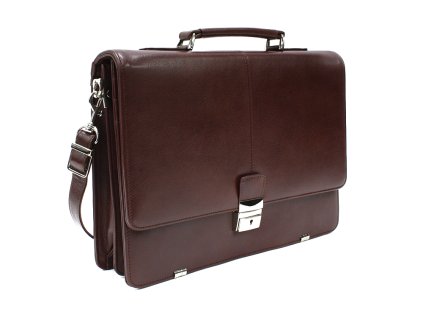 hneda kozena aktovka s dvoma velkymi vnutornymi priehradkami 112 6003a 40