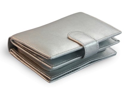 strieborna damska kozena penazenka so zapinkou 511 9769 27