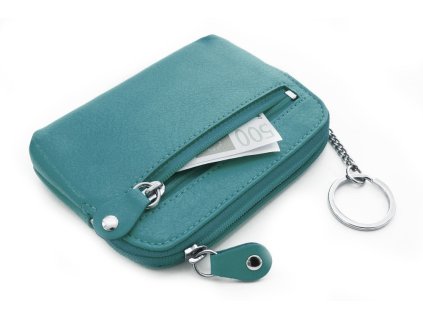 vaecsia tyrkysova kozena dvojzipsova klucenka 619 8104 53