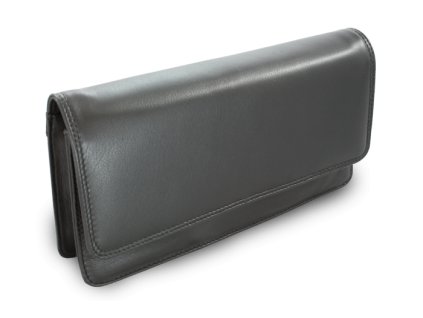 cierna kozena listova kabelka s popruhom 214 4071 60