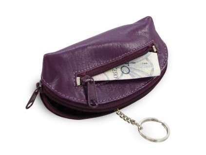 fialova kozena dvojzipsova klucenka 619 0367 76