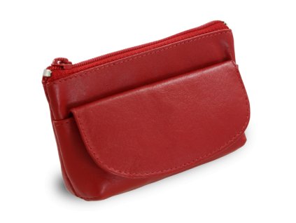 cervena kozena klucenka so zipsovym a poklopovym vreckom 619 0369 31