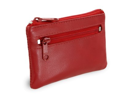 cervena kozena dvojzipsova klucenka 619 0370 31