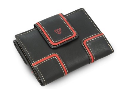 cierna damska kozena penazenka s dvoma poklopami 511 9748 6031