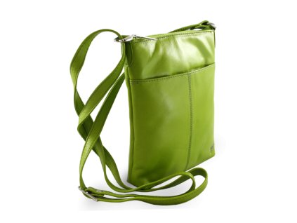 zelena kozena zipsova minikabelka 212 3013 51