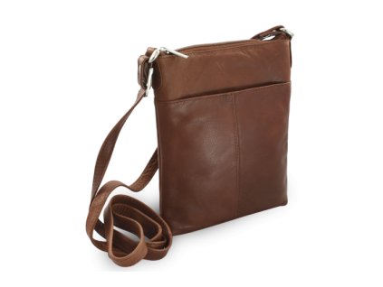 tmavo hneda kozena zipsova minikabelka 212 3013 47