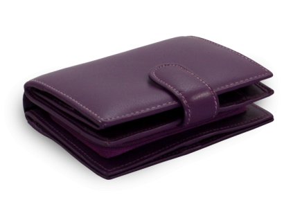 fialova damska kozena penazenka so zapinkou 511 9769 76