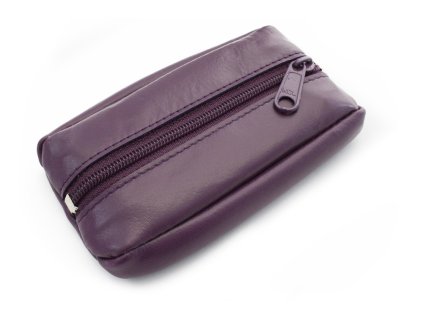 fialova kozena klucenka so zipsovym vreckom 619 2418 76
