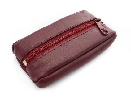 vinovo cervena kozena klucenka so zipsovym vreckom 619 2418 34