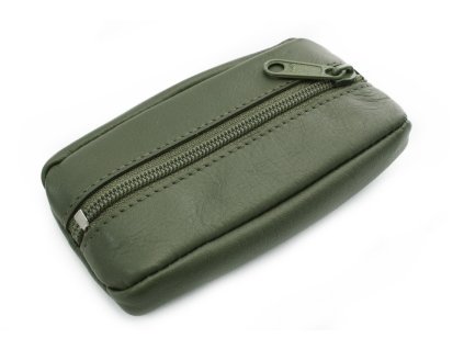 tmavozelena kozena klucenka so zipsovym vreckom 619 2418 57
