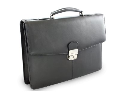 cierna kozena aktovka s tromi vnutornymi priehradkami 112 6004 60