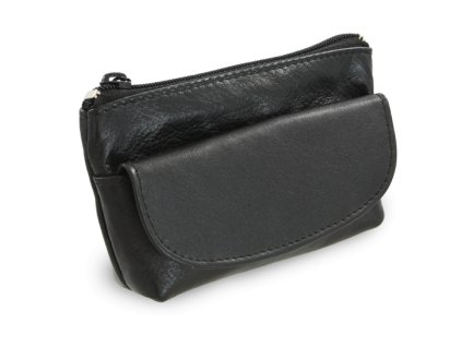 cierna kozena klucenka so zipsovym a poklopovym vreckom 619 0369 60