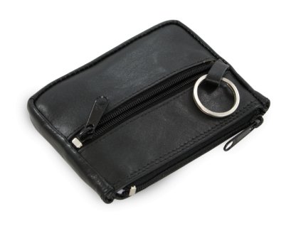 cierna kozena klucenka s dvoma zipsovymi a poklopovym vreckom 619 0373 60