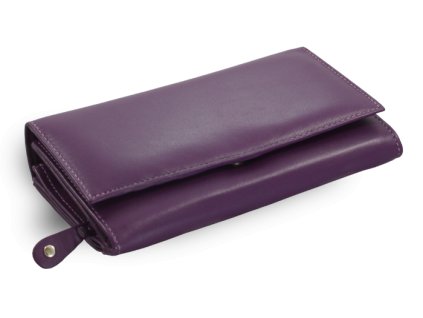 fialova damska listova kozena penazenka s poklopom 511 2120 76