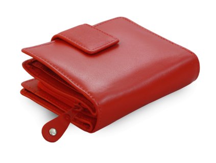 cervena damska kozena penazenka so zapinkou 511 5937 31