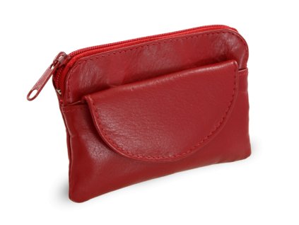 cervena kozena klucenka so zipsovym a poklopovym vreckom 619 0365 31