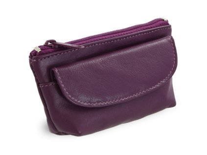 fialova kozena klucenka so zipsovym a poklopovym vreckom 619 0369 76