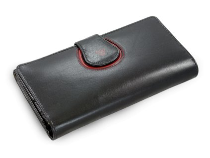 cierna damska kozena ramova penazenka s ozdobnou poklopom 511 1526 6031