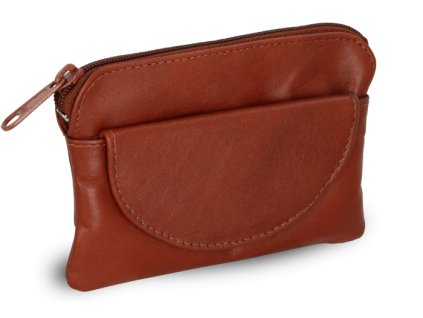 hneda kozena klucenka so zipsovym a poklopovym vreckom 619 0365 41
