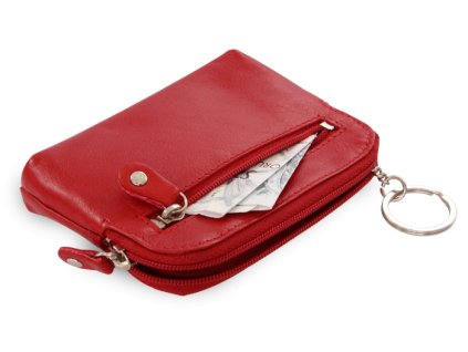 vaecsia cervena kozena dvojzipsova klucenka 619 8104 31