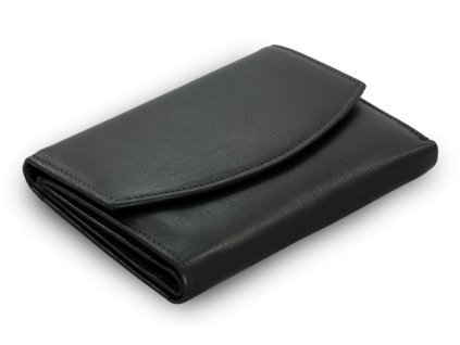 cierna damska kozena penazenka s dvoma poklopami 511 4124 60