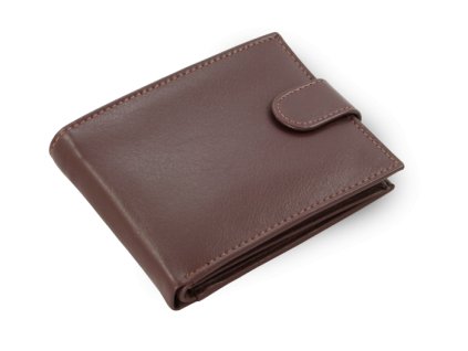 tmavo hneda panska kozena penazenka so zapinkou 513 1904 47