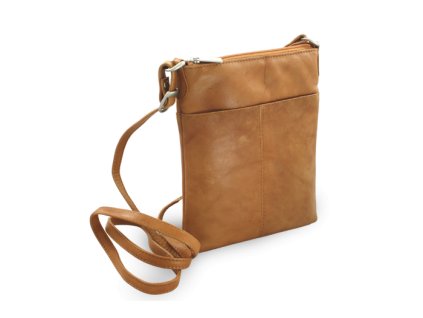 svetlo hneda kozena zipsova minikabelka 212 3013 05