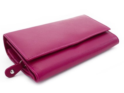 fuchsiova damska listova kozena penazenka s poklopom 511 2120 36