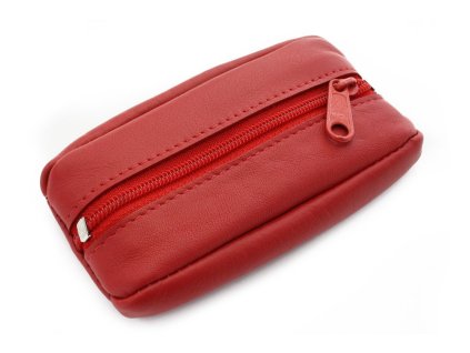 cervena kozena klucenka so zipsovym vreckom 619 2418 31