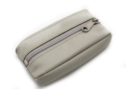 svetlosiva kozena klucenka so zipsovym vreckom 619 2418 20