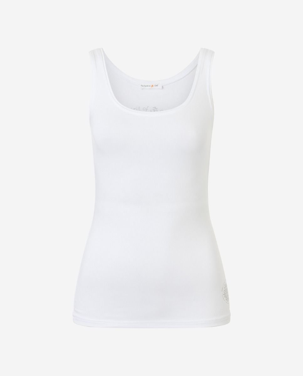 Spirit of OM top z bio bavlny - biely Veľkosť: L